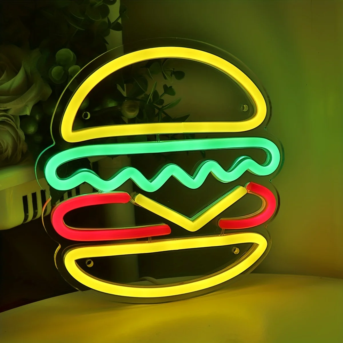 Hamburger Neon Sign