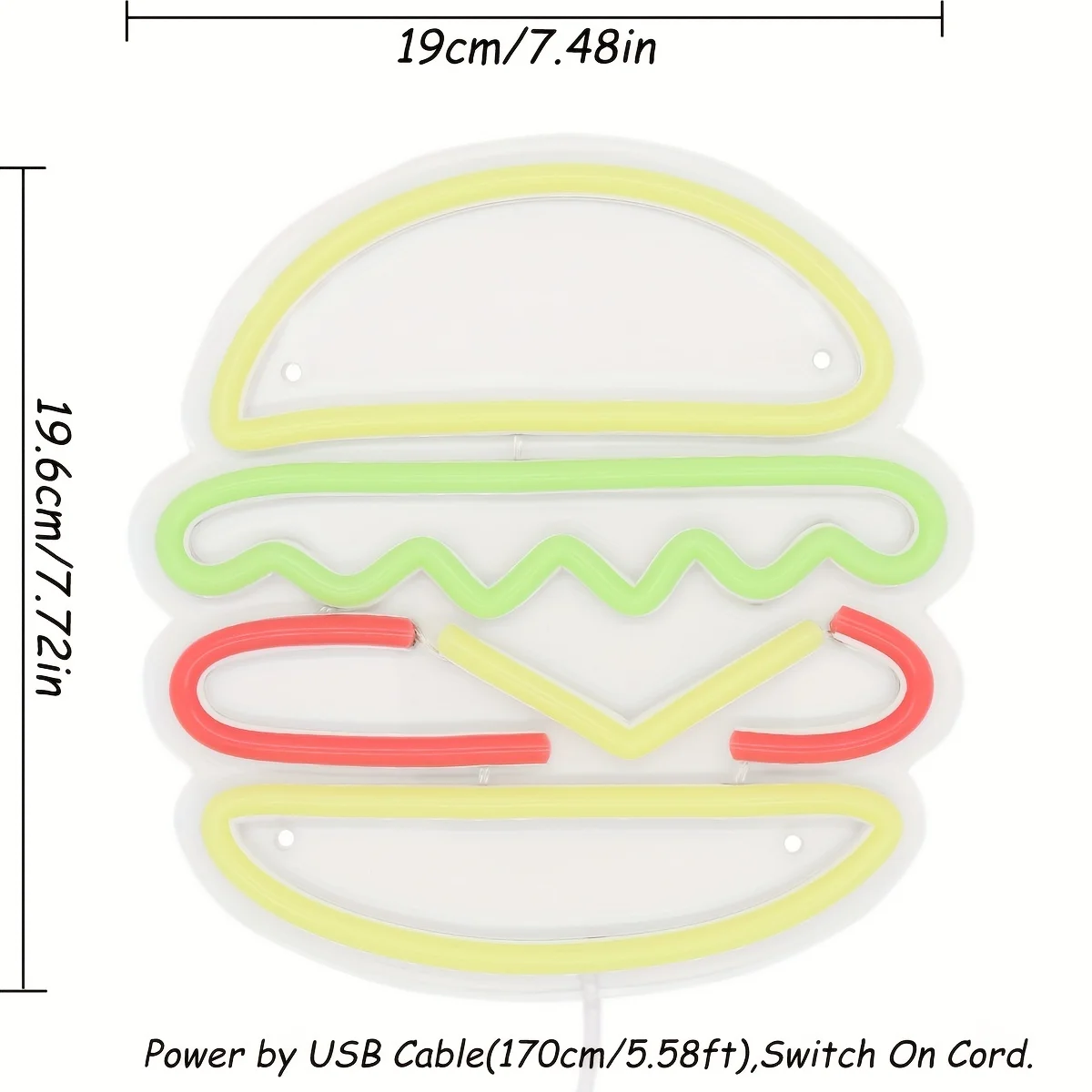 Hamburger Neon Sign