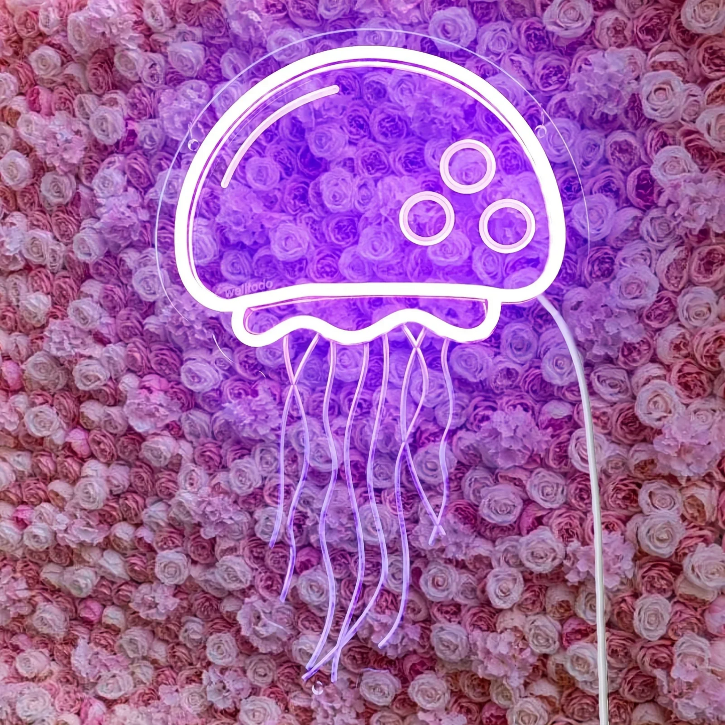 Enchanting Purple Jellyfish Neon Light