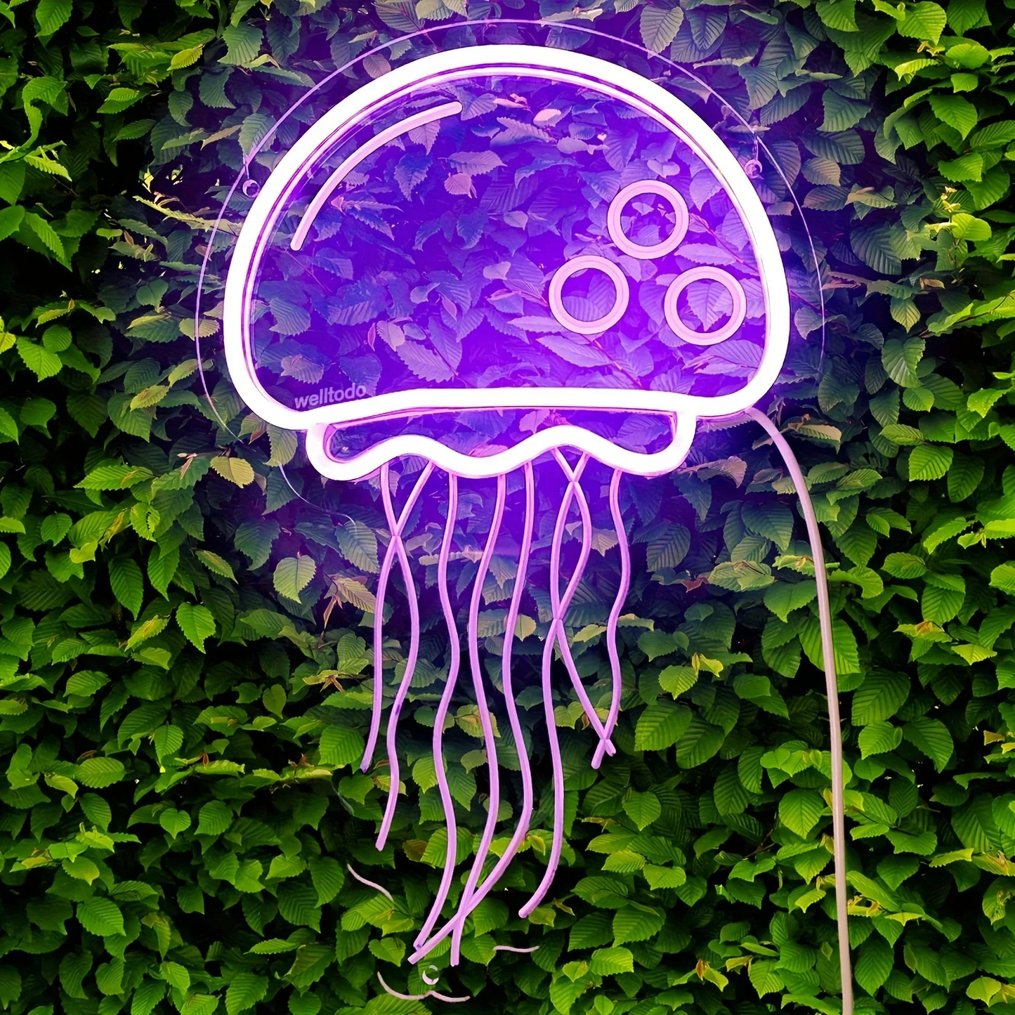 Enchanting Purple Jellyfish Neon Light